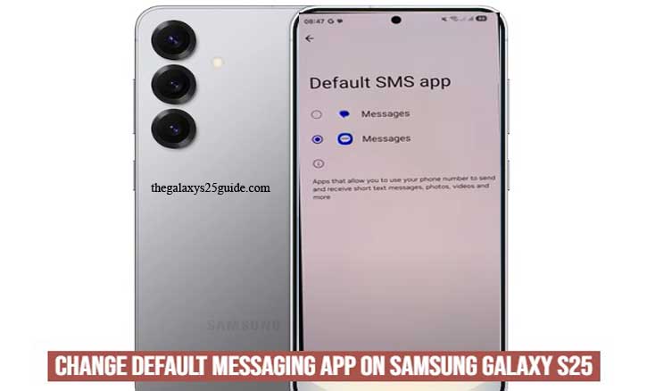 how to change default messaging app on samsung galaxy s25