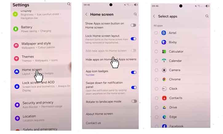 hide apps on samsung galaxy s25
