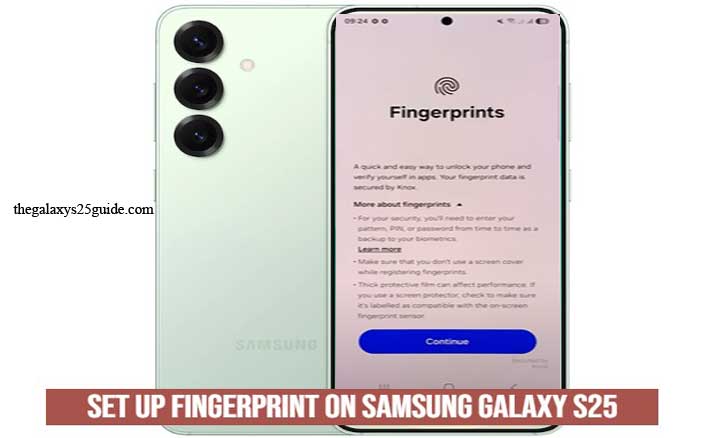how to set up fingerprint on samsung galaxy s25