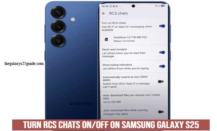 how to turn rcs chats on/off on samsung galaxy s25