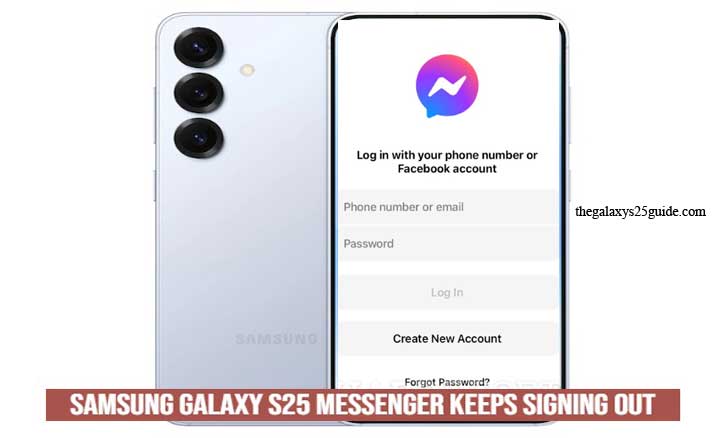 samsung galaxy s25 messenger keeps signing out