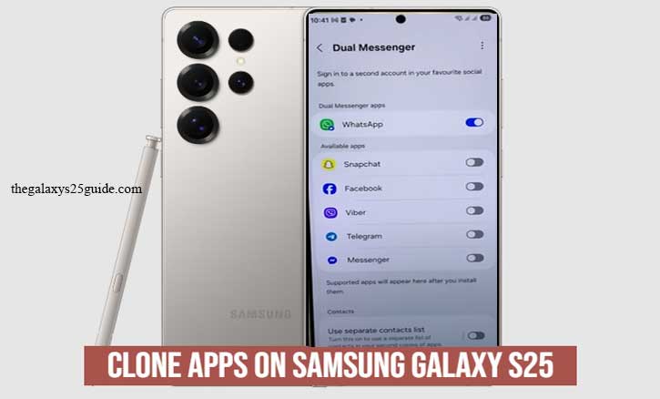 how to clone apps on samsung galaxy s25